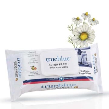 TrueBlue Super Fresh Body & Paw Wipes 100ct