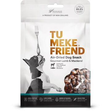 Tu Meke Friend Dog Snacks - Air-Dried Grain Free - Gourmet Lamb & Mackerel 150g