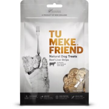 Tu Meke Friend Dog Treat - Air Dried Beef Liver Strips 100g - EXP 30/06/2024