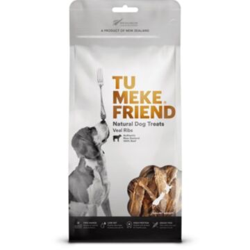 Tu Meke Friend Dog Treat - Air Dried Veal Ribs 125g