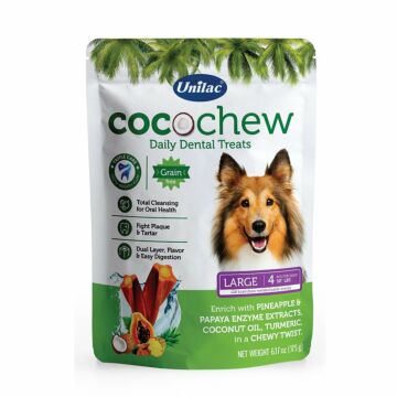 Unilac Dog Dental Treat - Grain Free Cocochew Large (50lbs+) 175g