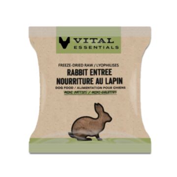 Vital Essentials Dog Food - Freeze-Dried Mini Patties - Rabbit (Trial Pack)