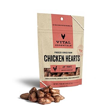 Vital Essentials Cat Treat - Freeze Dried Chicken Hearts