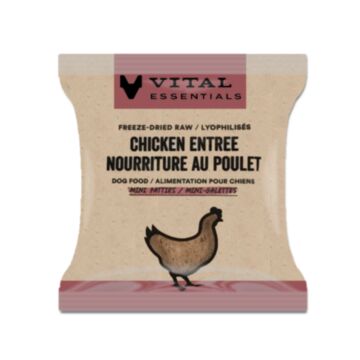 Vital Essentials Dog Food - Freeze-Dried Mini Patties - Chicken (Trial Pack)