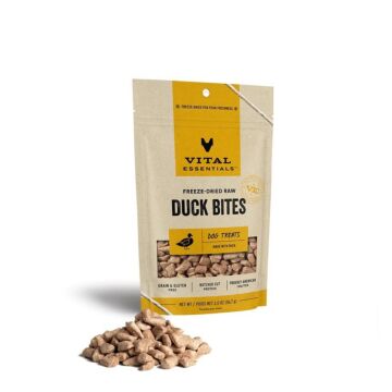 Vital Essentials Dog Treat - Freeze Dried Duck Bites
