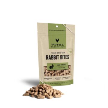Vital Essentials Dog Treat - Freeze Dried Rabbit Bites 2oz