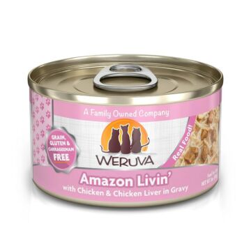 WERUVA Grain Free Cat Canned Food - Nine Liver with Chicken & Chicken Liver in Gravy ( 3 oz )