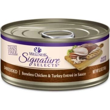 Wellness CORE® Signature Selects® Cat Canned Food - Shredded Boneless Chicken & Turkey 5.5oz