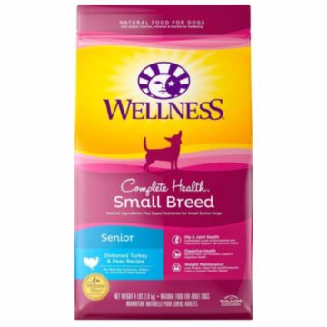 Wellness Complete Dog Food - Small Breed Senior - Turkey & Peas 4lb