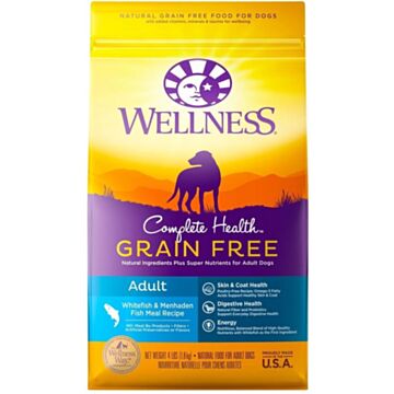 Wellness Complete Dog Food - Grain Free Whitefish & Menhaden Fish 4lb