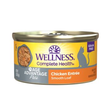Wellness Complete Grain Free Senior Cat Canned Food - Age Advantage Chicken Pate