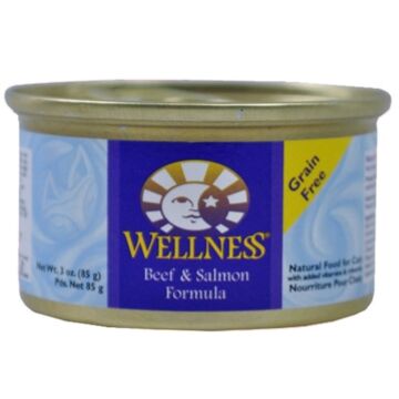 wellness complete health cat canned beef salmon