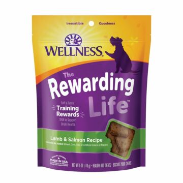 Wellness Dog Treat - Rewarding Life - Soft & Tasty Training Rewards - Lamb & Salmon 6oz