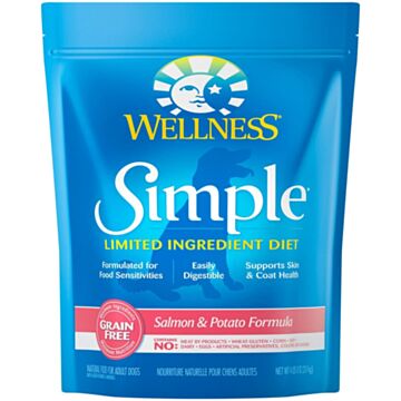wellness simple lid grain free dog dry food salmon & potato