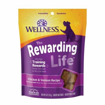 Wellness Dog Soft Treat - Rewarding Life - Tasty Training Rewards - Chicken & Venison 6oz