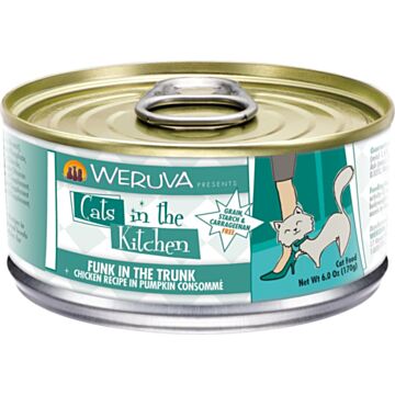 WERUVA Grain Free Cat Canned Food - Funk in the Trunk with Chicken Recipe in Pumpkin Consomme ( 3 oz )