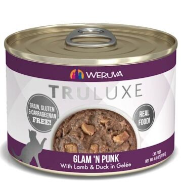 WERUVA TRULUXE Grain Free Cat Can - Glam 'N Punk with Lamb & Duck in Gelee 6oz 