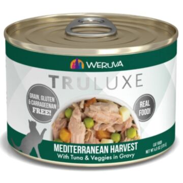 WERUVA TRULUXE Grain Free Cat Can - Mediterranean Harvest with Tuna & Veggies in Gravy 3oz