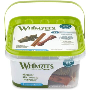 Whimzees Dental Dog Treats Variety Box - Small 56 Pieces