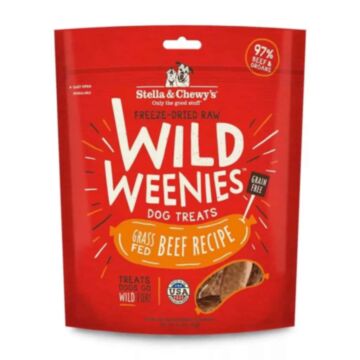 Stella & Chewys Dog Freeze Dried Treats - Wild Weenies - Grass Fed Beef Recipe 3.25oz