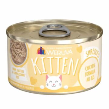 WERUVA Kitten Wet Food - Grain Free Shredded Chicken Formula Au Jus 3oz