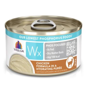 WERUVA Cat Wet Food - Kidney Care Wx Phosphorus - Chicken In Hydrating Puree 3oz