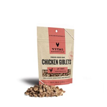 Vital Essentials Cat Treat - Freeze Dried Chicken Giblets 1oz