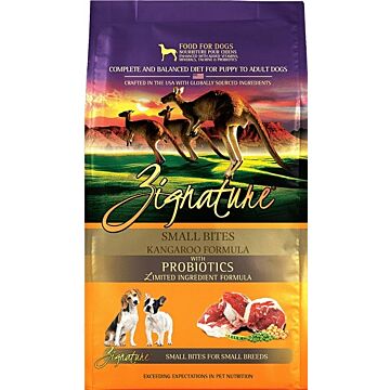 Zignature Dog Food - Small Bites - Grain Free Kangaroo 4lb