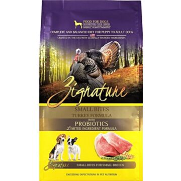 Zignature Dog Food - Grain Free - Small Bites - Turkey 4lb
