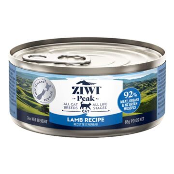 Ziwipeak Cat Canned Food - Grain Free - Lamb Recipe 3oz [GIFT]