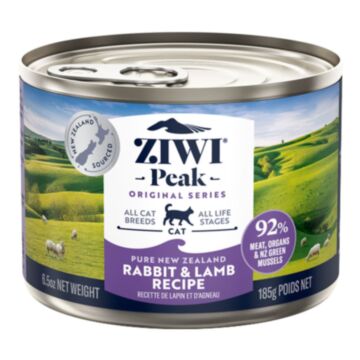 Ziwipeak 新西蘭巔峰貓濕糧 - 無穀物 - 兔肉羊肉配方 6.5oz