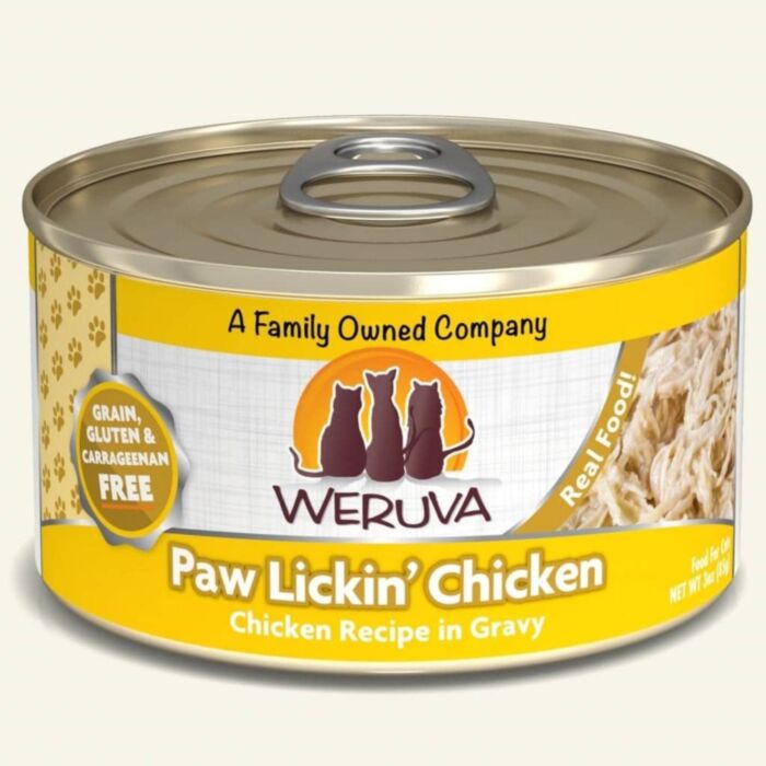 weruva cat canned food paw lickin chicken with chicken in gravy