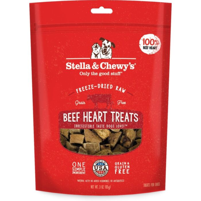 Stella & Chewys Dog Freeze Dried Organ Treats - Beef Heart 3oz