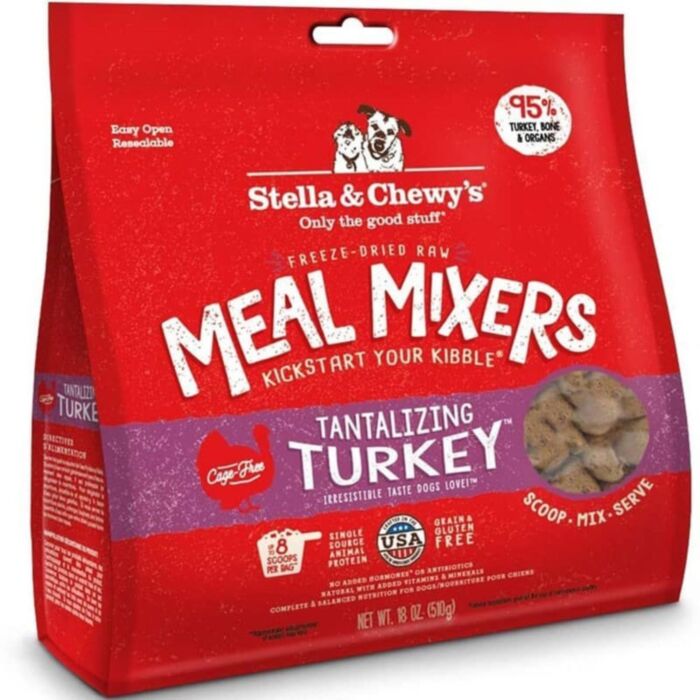 Stella & Chewy's Tantalizing Turkey Meal Mixers Freeze-Dried Dog Food (18oz)