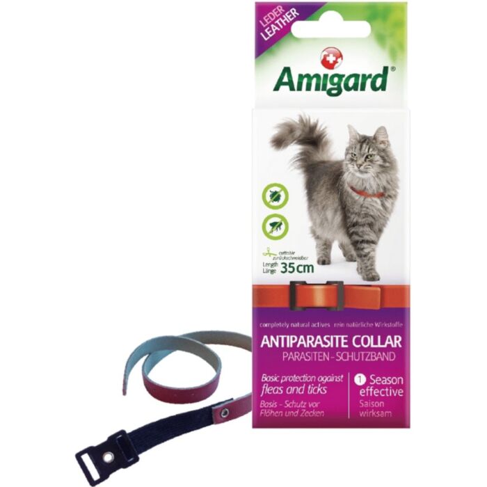 Amigard Antiparasite Flea & Tick Collar for Cats - 3 Months - 35cm