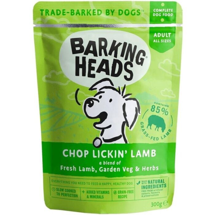 Barking Heads Grain Free Dog Pouch - Lamb 300g