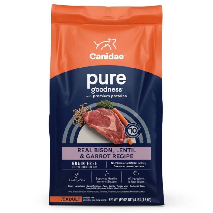 Canidae Dog Food - PURE - Real Bison, Lentil & Carrot