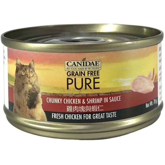 Canidae Wet Cat Food - Pure Chunky Chicken & Shrimp in sauce 70g