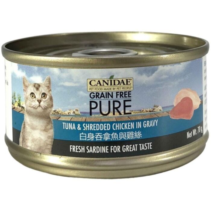 Canidae Wet Cat Food - Pure Tuna & Shredded Chicken in sauce 70g