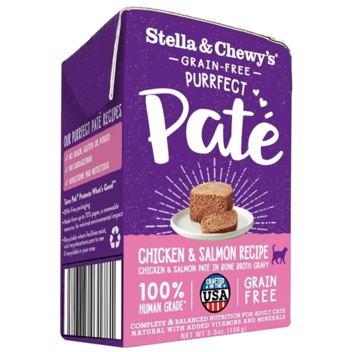 Stella & Chewys Cat Wet Food - Purrfect Pate - Chicken & Salmon Recipe 5.5oz