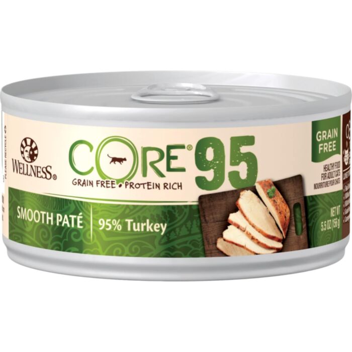 Wellness CORE© Grain Free Cat Canned Food - 95% Turkey 5.5oz