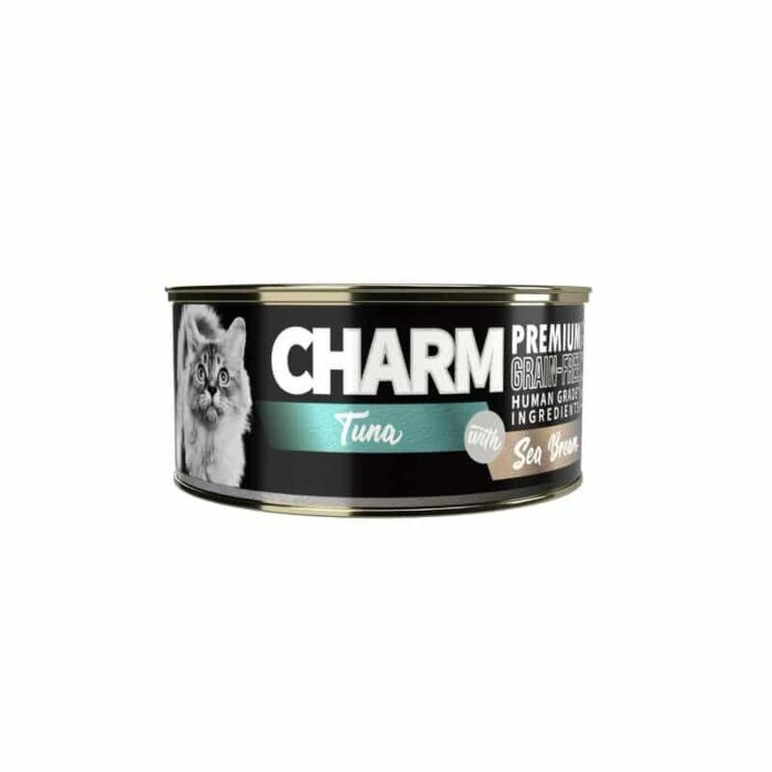 CHARM Cat Canned Food - Tuna Flake With Seabream Topping in Gravy 80g