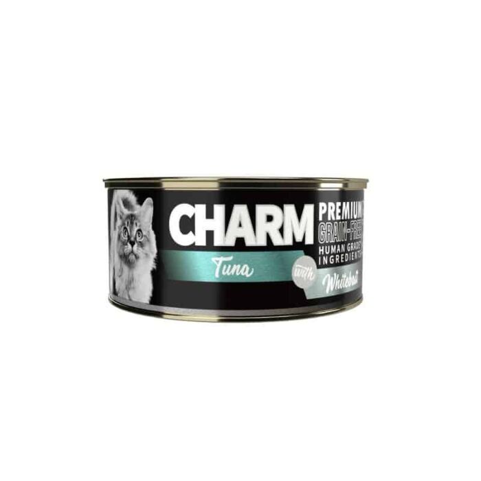 CHARM Cat Canned Food - Tuna Flake With Shirasu Topping in Gravy 80g