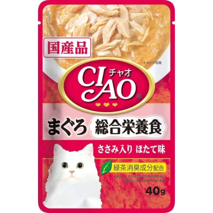 Ciao Cat Pouch (IC-303) - Sougoueiyousyoku Maguro & Sasami & Hotate 40g