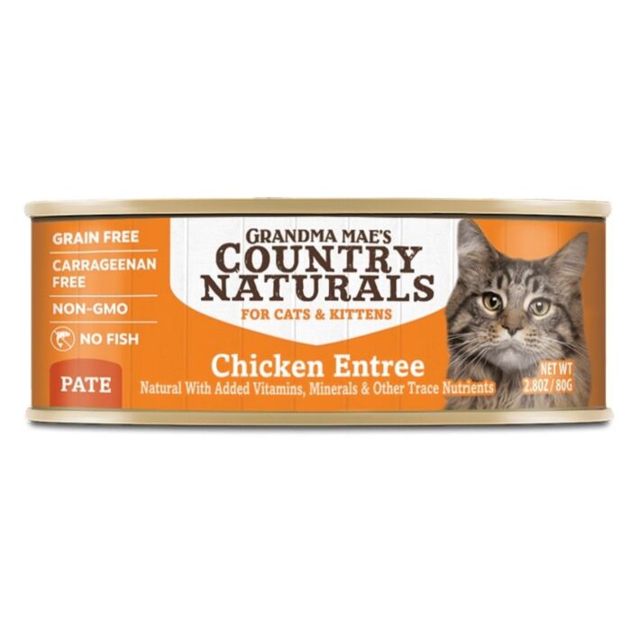 Country Naturals Cat Canned Food - Grain Free - Chicken Pate 2.8oz