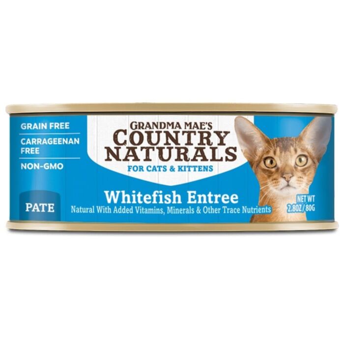 Country Naturals Cat Canned Food - Grain Free - Whitefish Pate 2.8oz