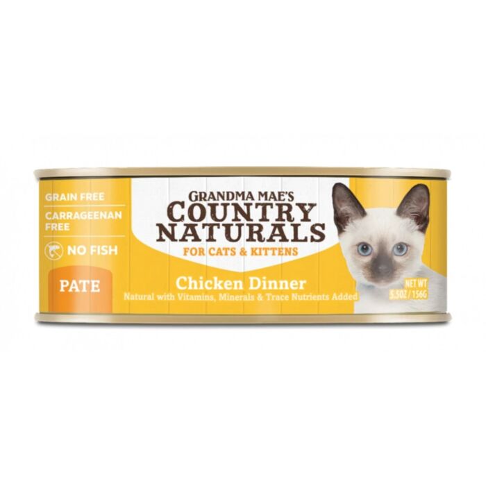 Country Naturals Cat Canned Food - Grain Free - Chicken Dinner 5.5oz
