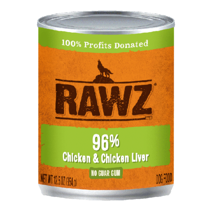 Rawz Dog Canned Food - 96% Chicken & Chicken Liver 354g