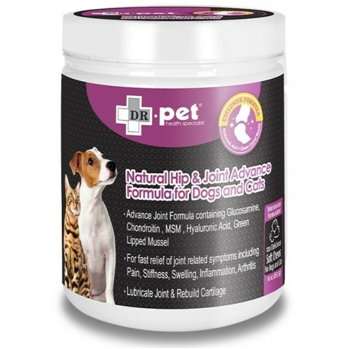 DR.pet Natural Hip & Joint Advance Formula for Dogs & Cats 120pcs Soft Chews
