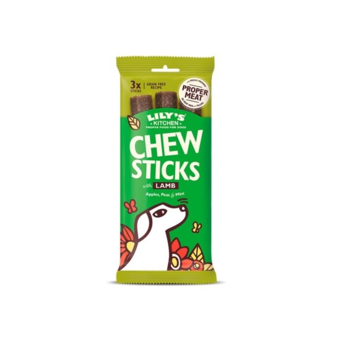 Lilys Kitchen Dog Treat - Chew Sticks with Lamb 120g